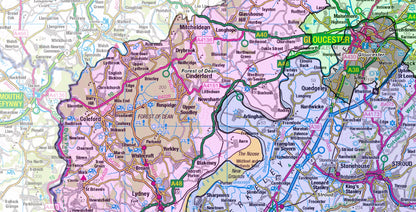 Gloucestershire County Boundary Map - Digital Download