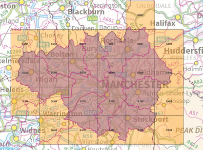 Greater Manchester - OS Map Tiles