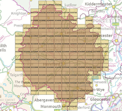 Herefordshire - OS Map Tiles