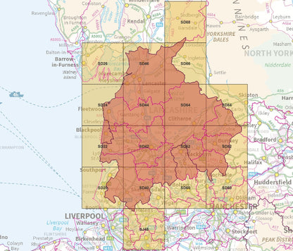 Lancashire - OS Map Tiles