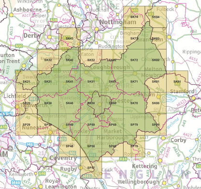 Leicestershire - OS Map Tiles