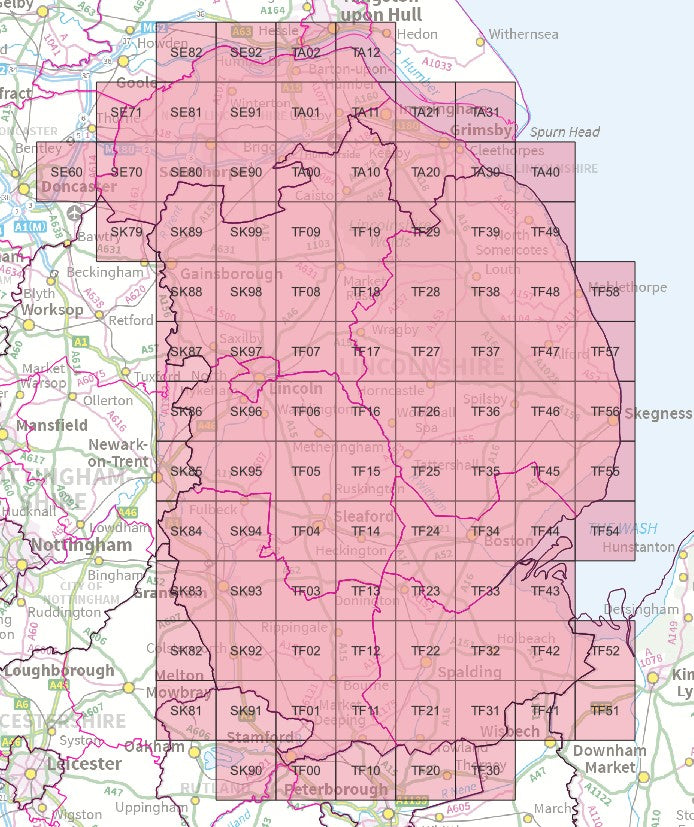 Lincolnshire - OS Map Tiles