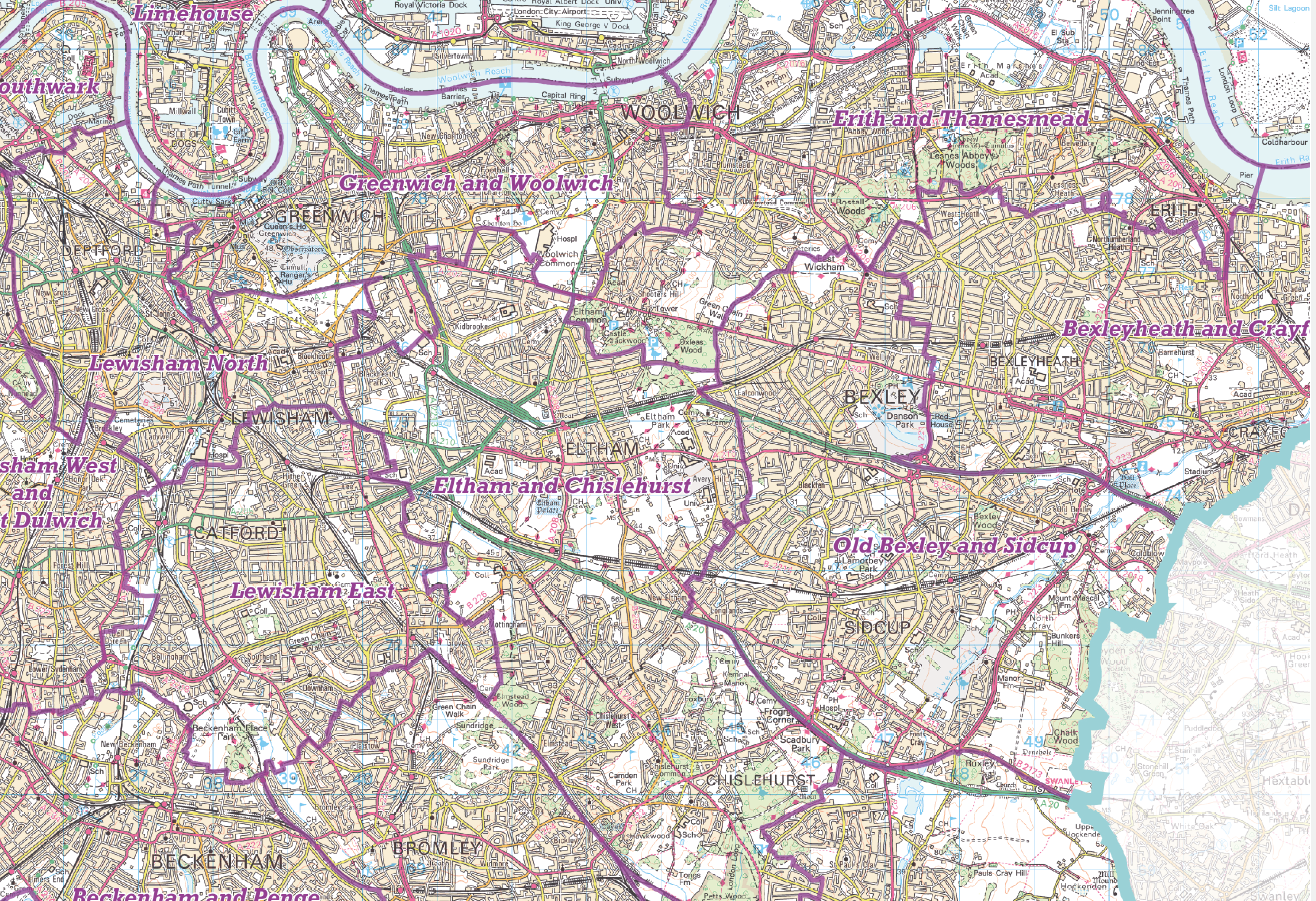 Regional UK Parliamentary Maps - London - Digital Download