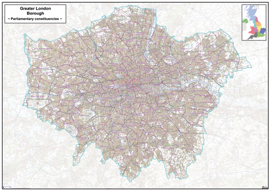 Regional UK Parliamentary Maps - London - Digital Download