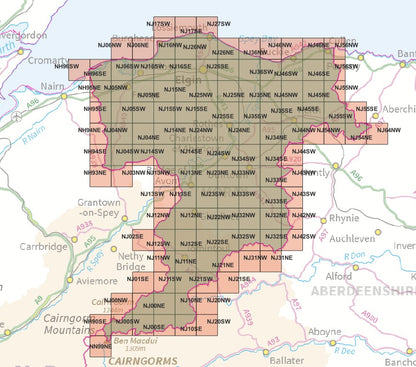 Moray - OS Map Tiles – ukmaps.co.uk