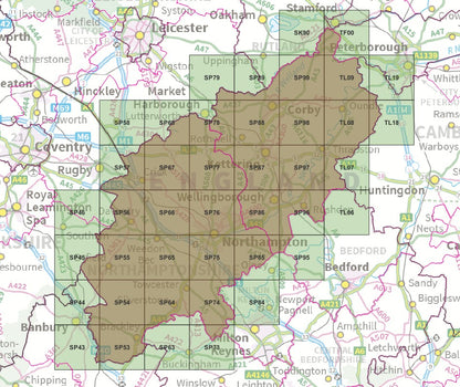 Northamptonshire - OS Map Tiles