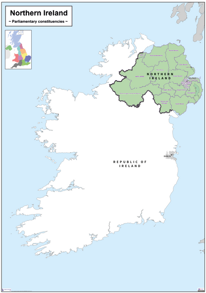 Regional UK Parliamentary Maps - Northern Ireland - Digital Download