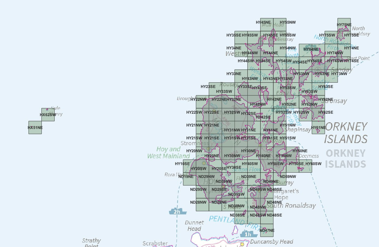 Orkney - OS Map Tiles