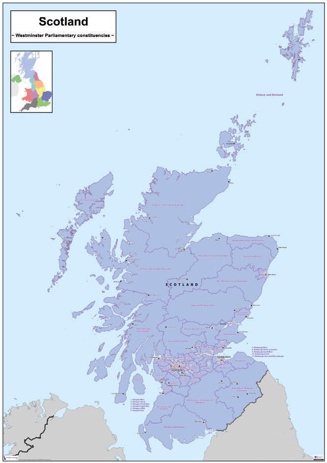 Regional UK Parliamentary Maps - Scotland - Digital Download