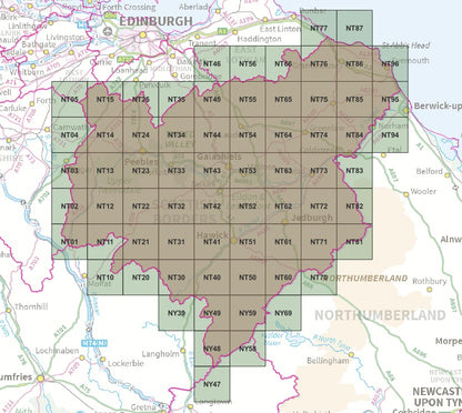 Scottish Borders - OS Map Tiles