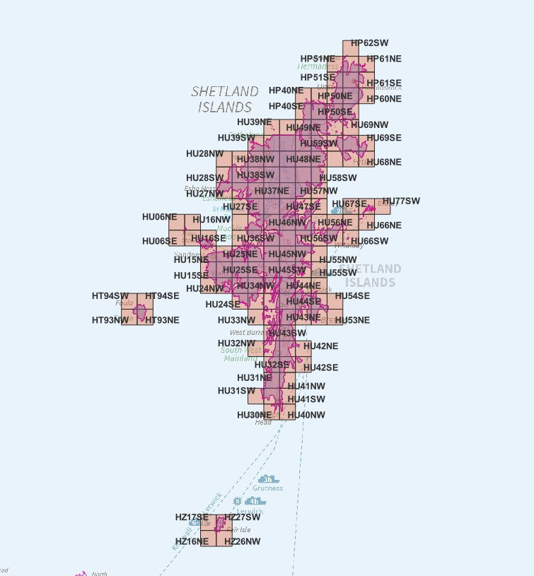 Shetland - OS Map Tiles
