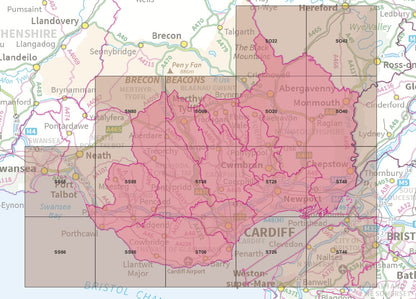 South East Wales - OS Map Tiles
