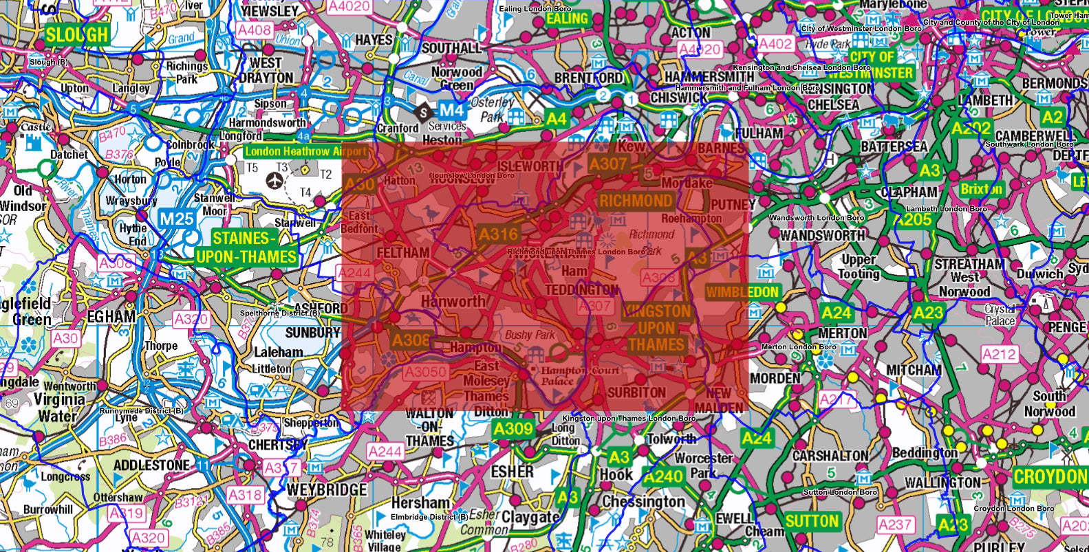 Full Series London Postcode City Street Map - Digital Download - Speci ...