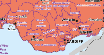 Regional UK Parliamentary Maps - Wales - Digital Download