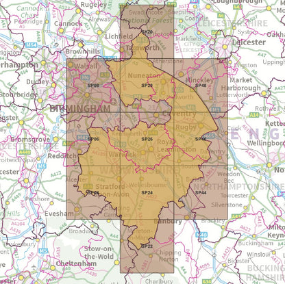 Warwickshire - OS Map Tiles