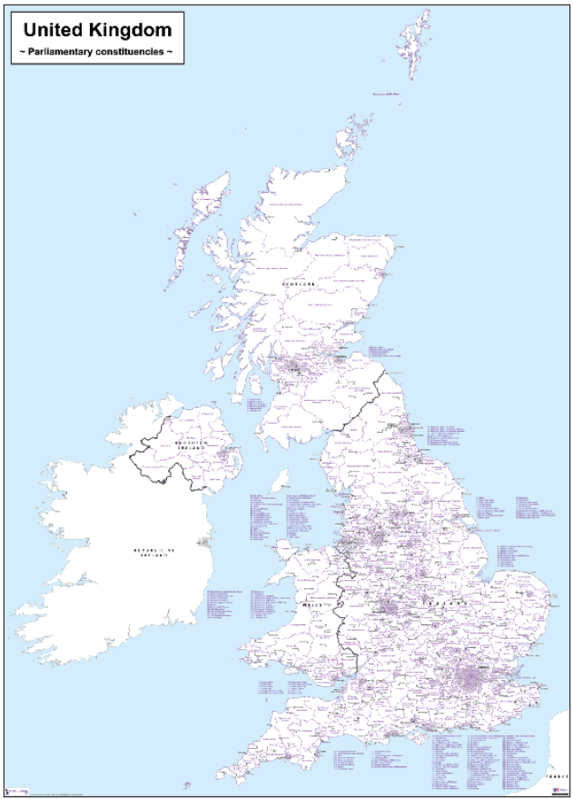 UK Westminster Parliamentary Boundaries - 2024 - Digital Download