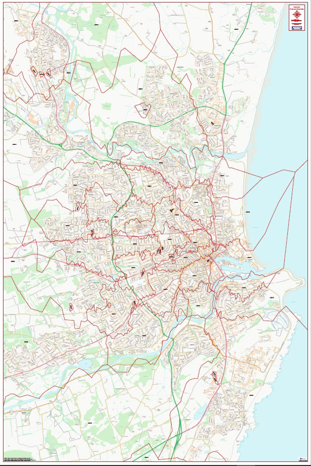 Central Aberdeen Postcode City Street Map - Digital Download – ukmaps.co.uk