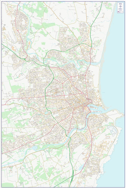 Central Aberdeen City Street Map - Digital Download