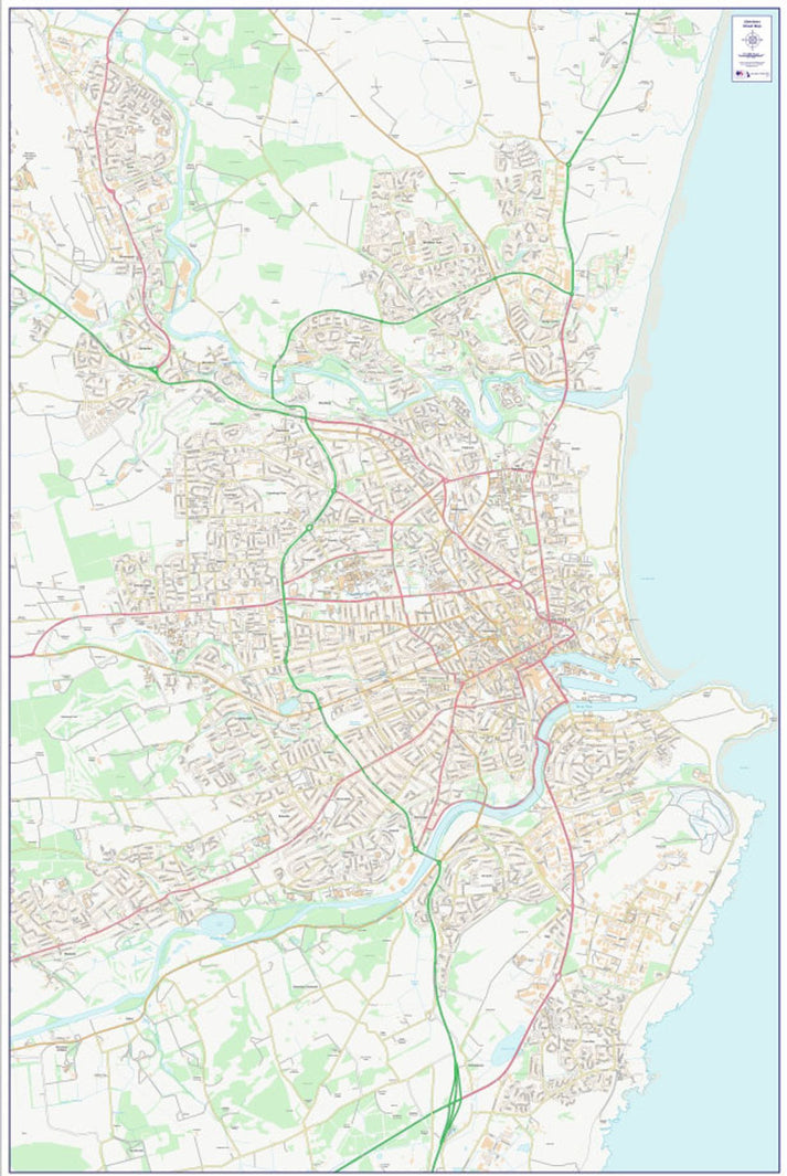 Central Aberdeen City Street Map - Digital Download – ukmaps.co.uk