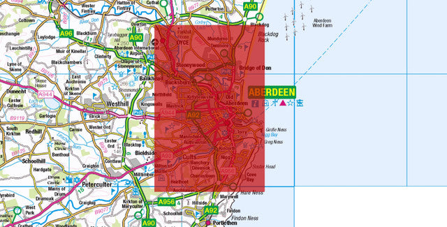 Central Aberdeen City Street Map - Digital Download
