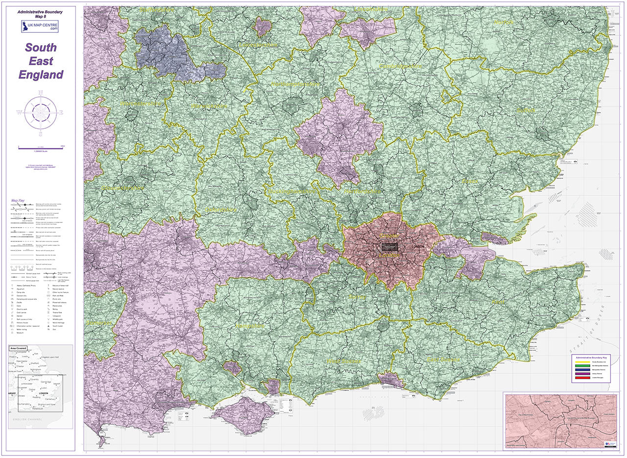Admin Boundary Map 8 - South East England