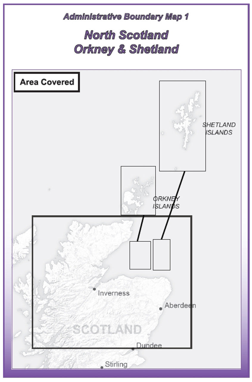 Admin Boundary Map 1 - North Scotland, Orkney & Shetland - Digital Dow ...