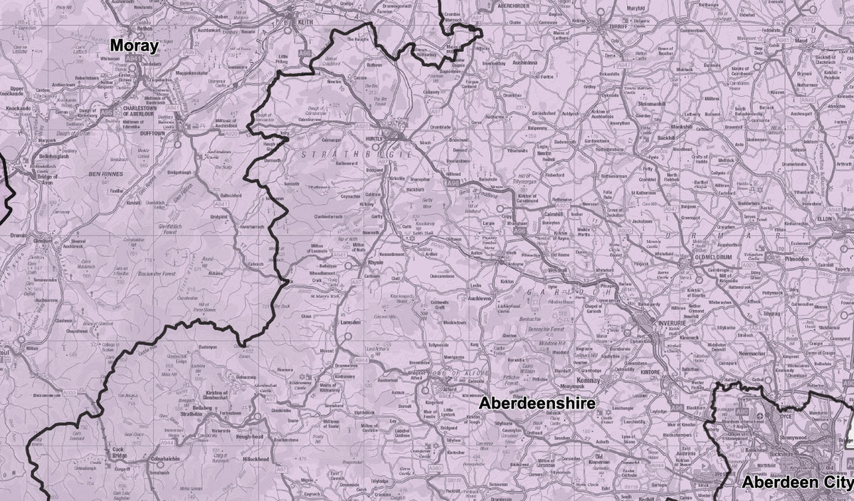 Scotland Admin Map Admin Boundary Map 1 - North Scotland, Orkney & Shetland - Digital Dow ...