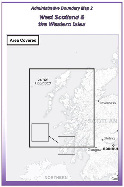 Admin Boundary Map 2 - Western Scotland & The Western Isles - Digital Download