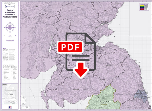 Admin Boundary Map 3 - Southern Scotland & Northumberland