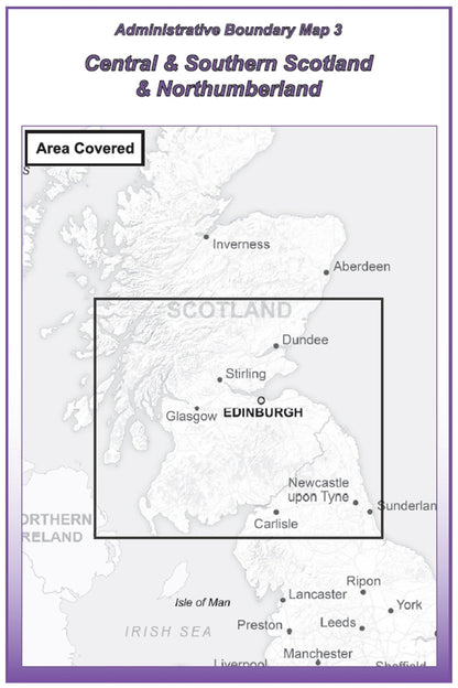 Admin Boundary Map 3 - Southern Scotland & Northumberland - Digital Download