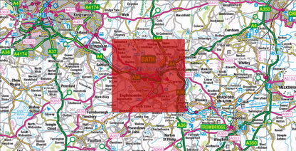 Central Bath City Street Map - Digital Download