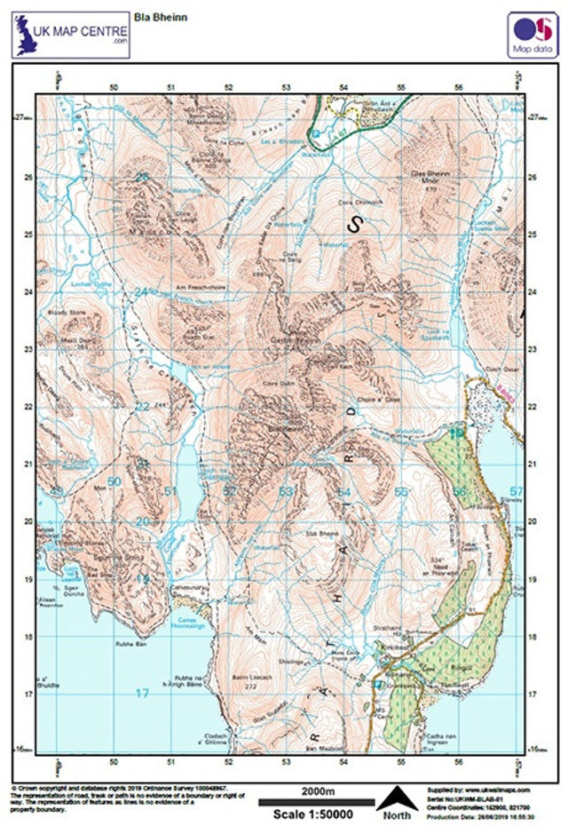 Bla Map Bla Bheinn - OS Walking Map Download – ukmaps.co.uk
