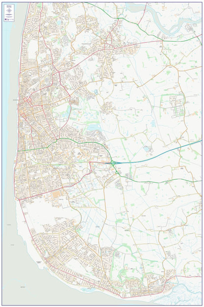 Central Blackpool City Street Map - Digital Download