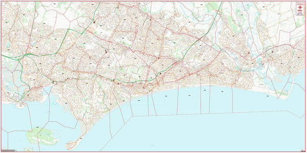 Central Bournemouth Postcode City Street Map - Digital Download ...