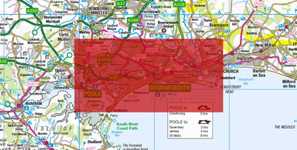 Central Bournemouth City Street Map - Digital Download