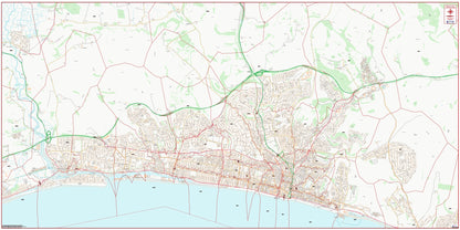 Central Brighton and Hove Postcode City Street Map - Digital Download