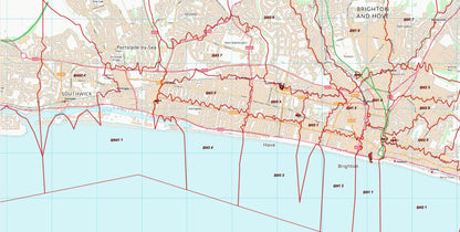 Postcode City Sector Map - Brighton & Hove - Digital Download