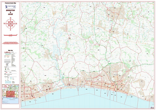 Postcode City Sector Map - Brighton & Hove