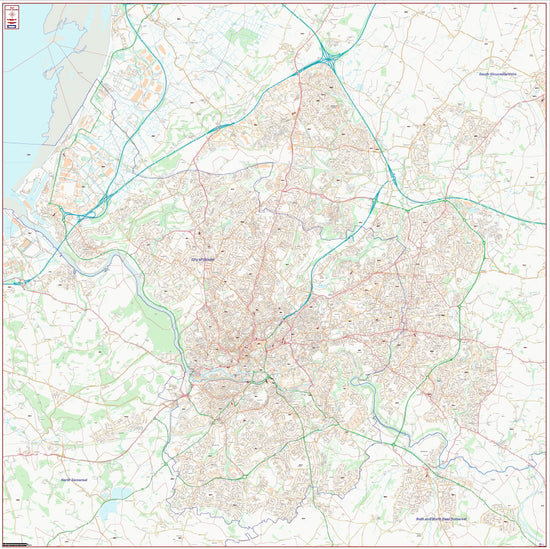 Central Bristol Postcode City Street Map - Digital Download – ukmaps.co.uk