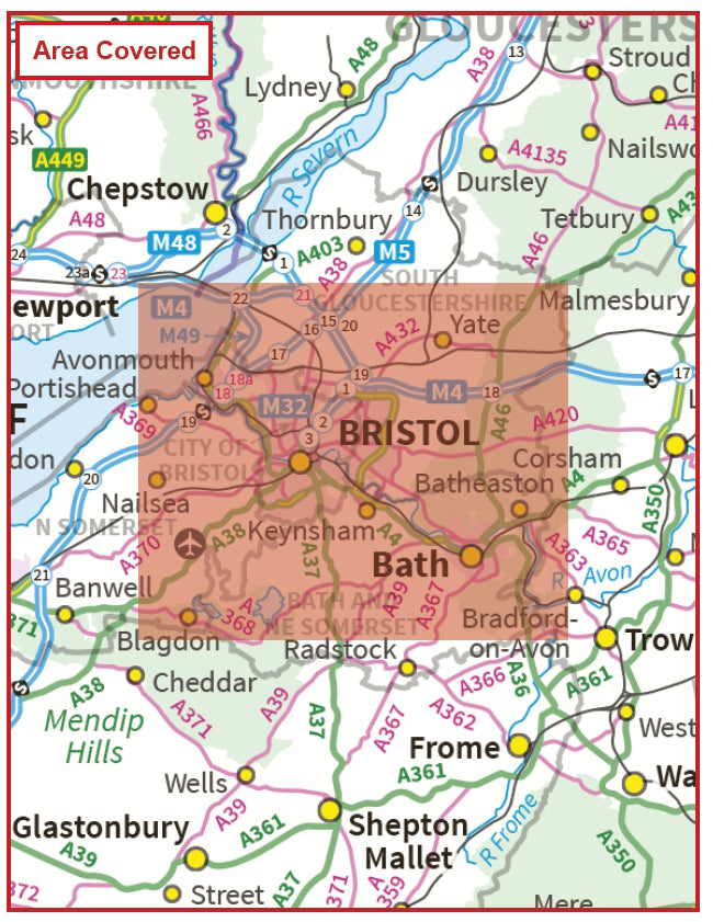Postcode City Sector Map Bristol & Bath Digital Download ukmaps.co.uk
