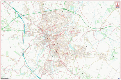 Central Cambridge Postcode City Street Map - Digital Download