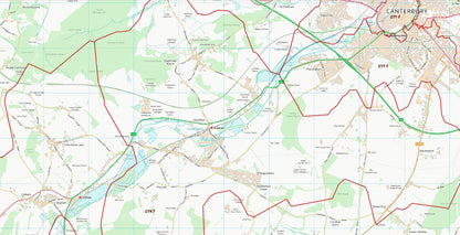 Postcode City Sector Map - Canterbury - Digital Download
