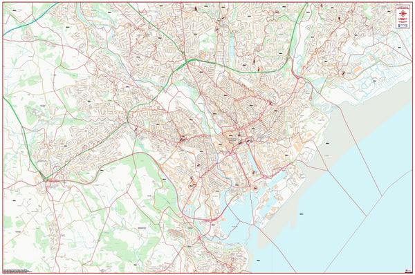 Central Cardiff Postcode City Street Map - Digital Download – ukmaps.co.uk