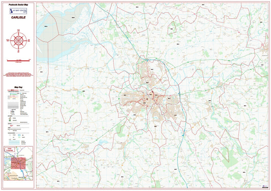 Postcode City Sector Map - Carlisle