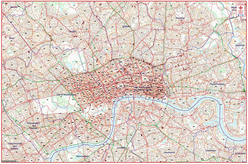 Central London Postcode City Street Map - Digital Download – ukmaps.co.uk