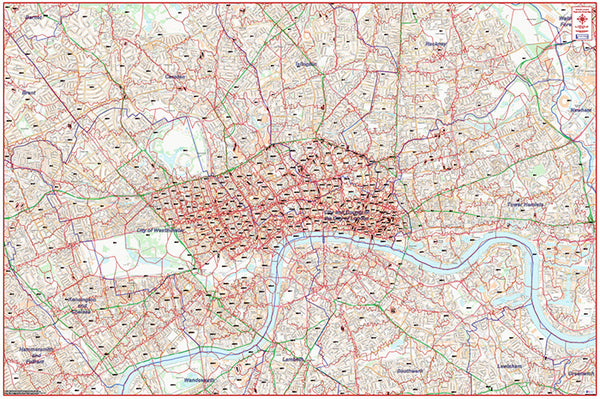 Central London Postcode City Street Map - Digital Download – ukmaps.co.uk