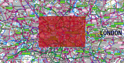 Central London City Street Map - Digital Download
