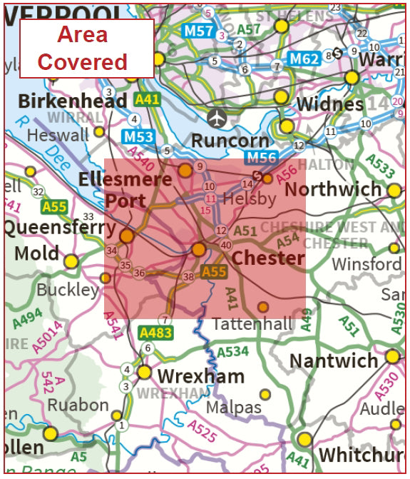 Postcode City Sector Map - Chester - Digital Download
