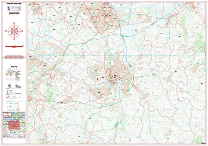 Postcode City Sector Map - Chester - Digital Download