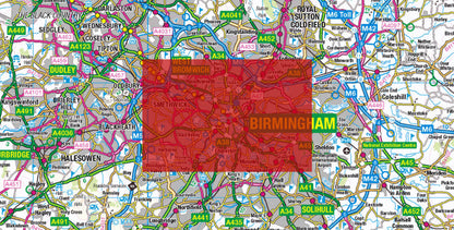 Central Birmingham City Street Map - Digital Download